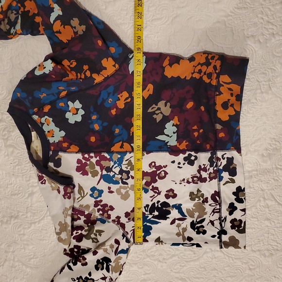 Maeve Anthro Puff Sleeve Floral Sweatshirt Small - Picture 16 of 16